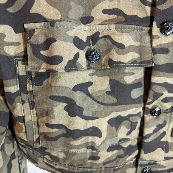 LULAROE Sz XL  Kenny Camo Jacket Military Jean Style With Pockets New with Tags - Picture 2 of 14